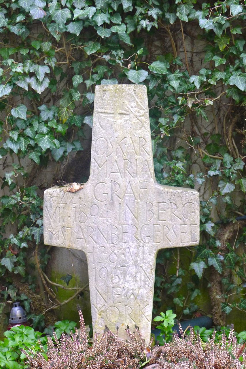 Grabstätte von Oskar Maria Graf auf dem Friedhof Bogenhausen